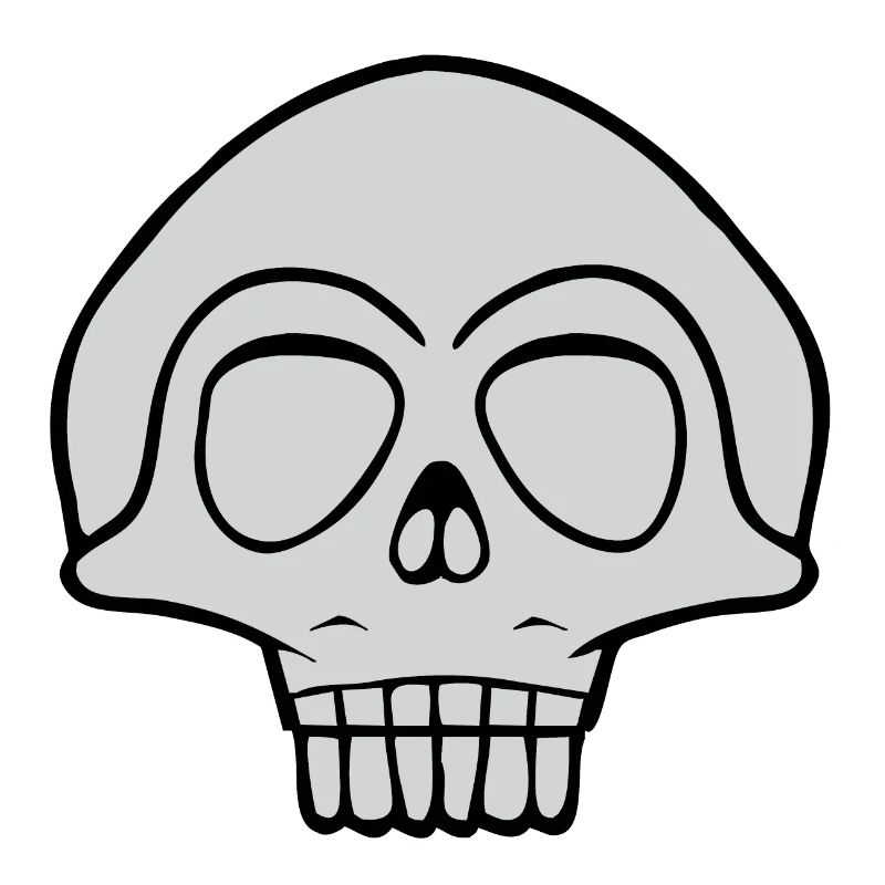 Conception de crâne gris