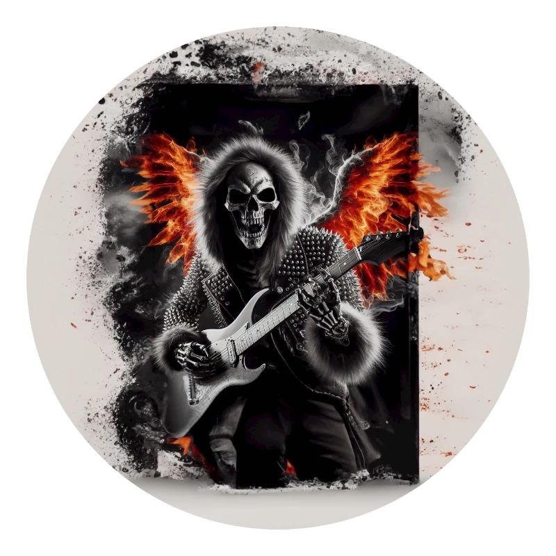 Rock 'n' Roll Skeleton on Fire #3