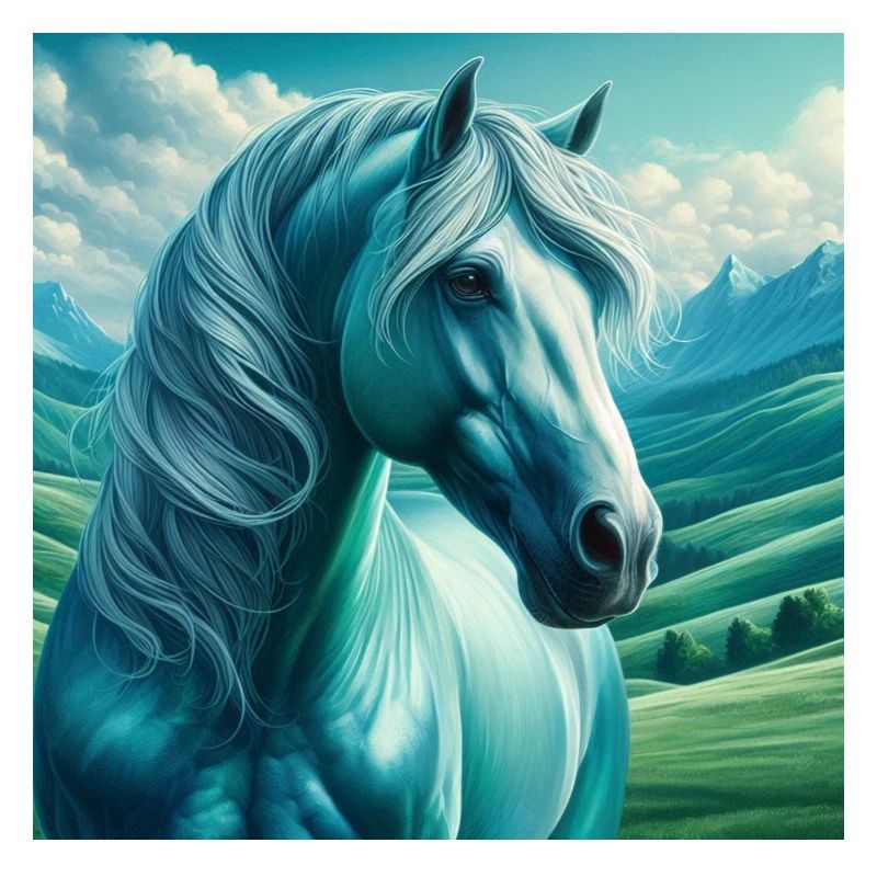 Blaues Pferd