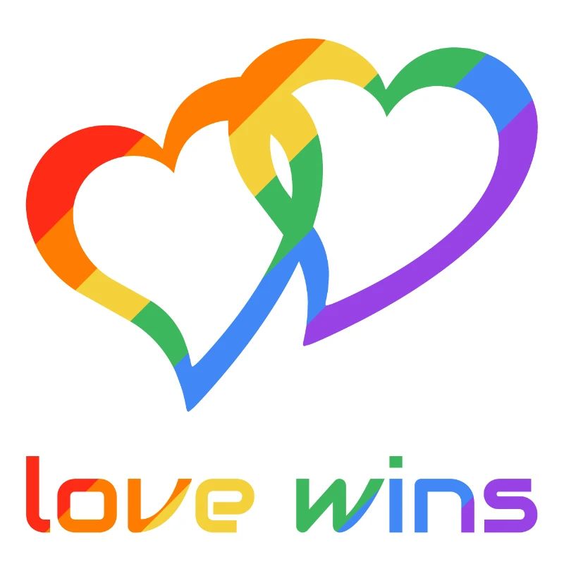 Regenbogenherzen Liebe gewinnt