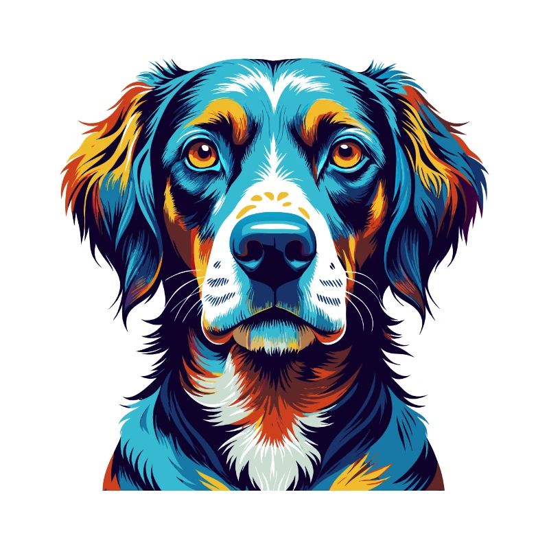 Old Danish Pointer Dog Breed Cartoon Kawaii
