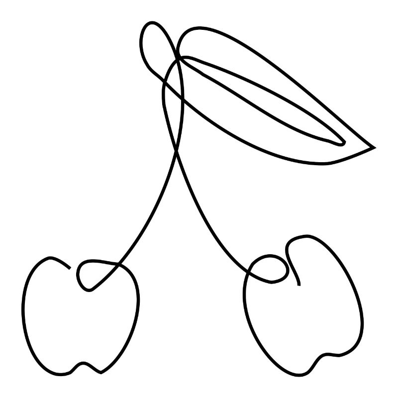 LINE ART KIRSCHE KIRSCHEN SOMMER FRÜCHTE