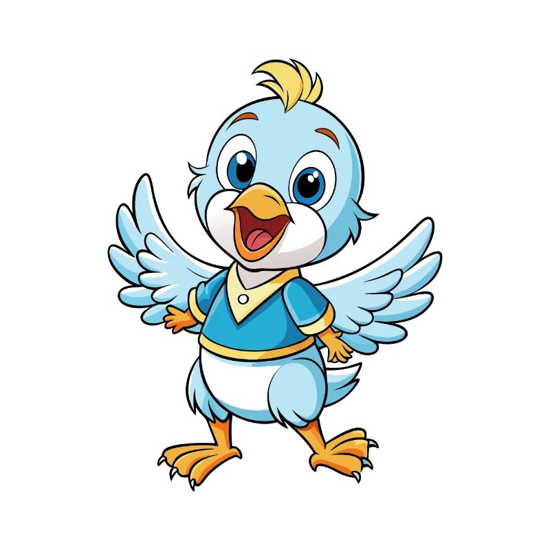 Colombe mignon personnage de dessin animé Kawaii Clipart