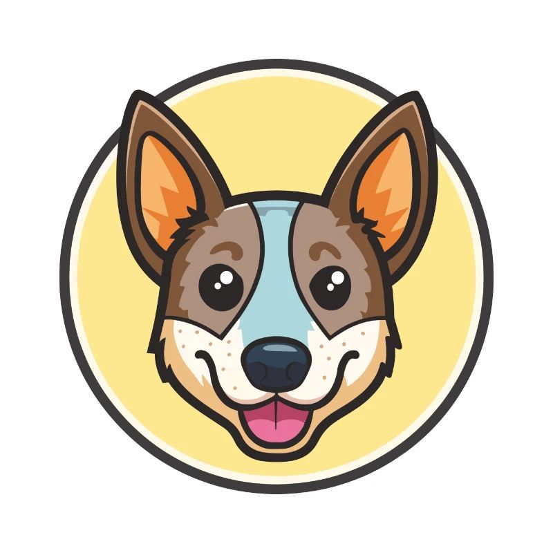 Australian Stumpy Tail Cattle Dog Breed Cartoon