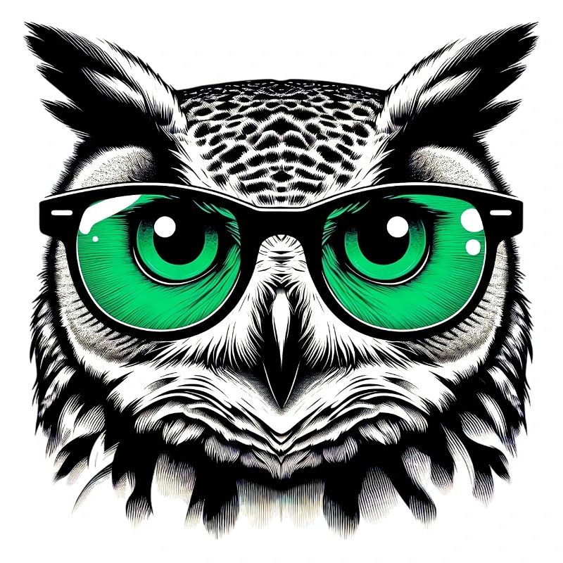 Eule mit Brille