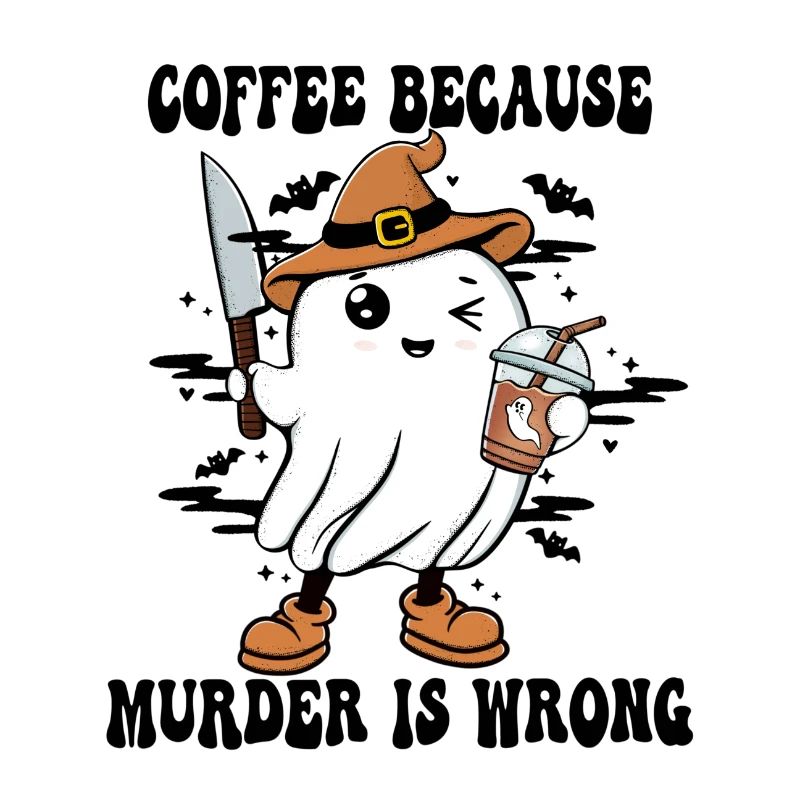 Ghost Witch with Coffee 