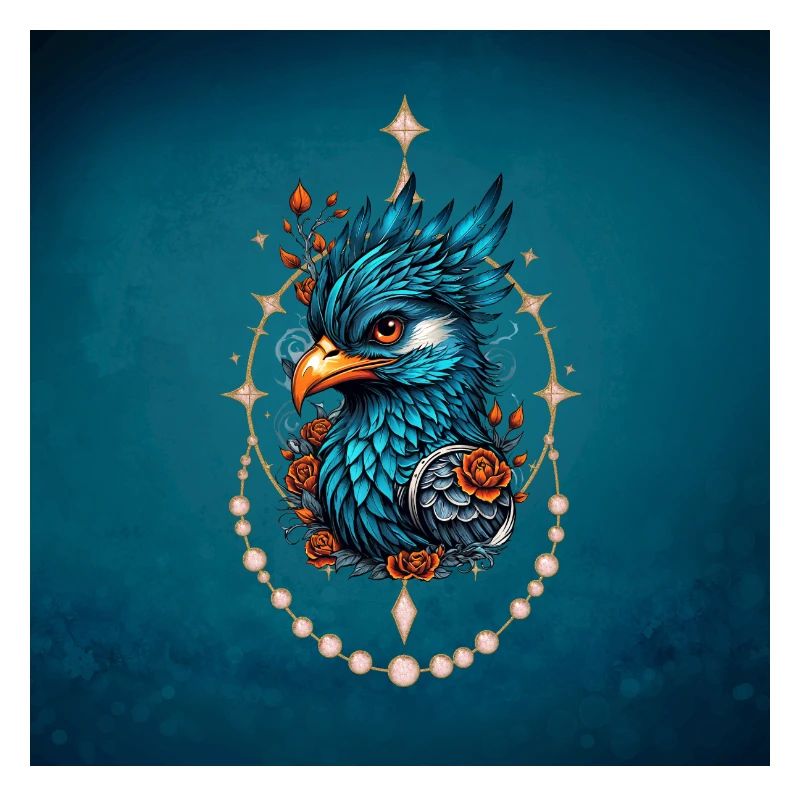 Charming and majestic blue bird.