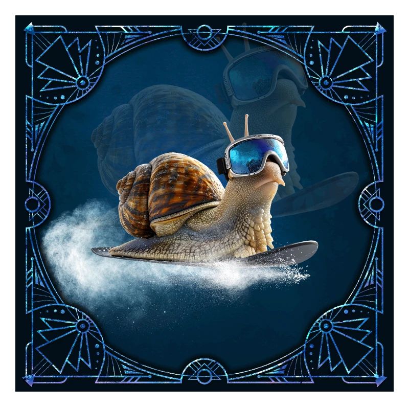 Plus cool que le reste, l’escargot de snowboard.