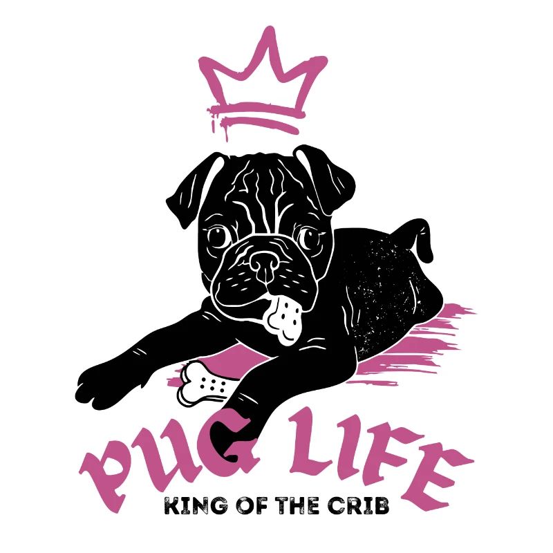 Pug Life – Pug with Crown