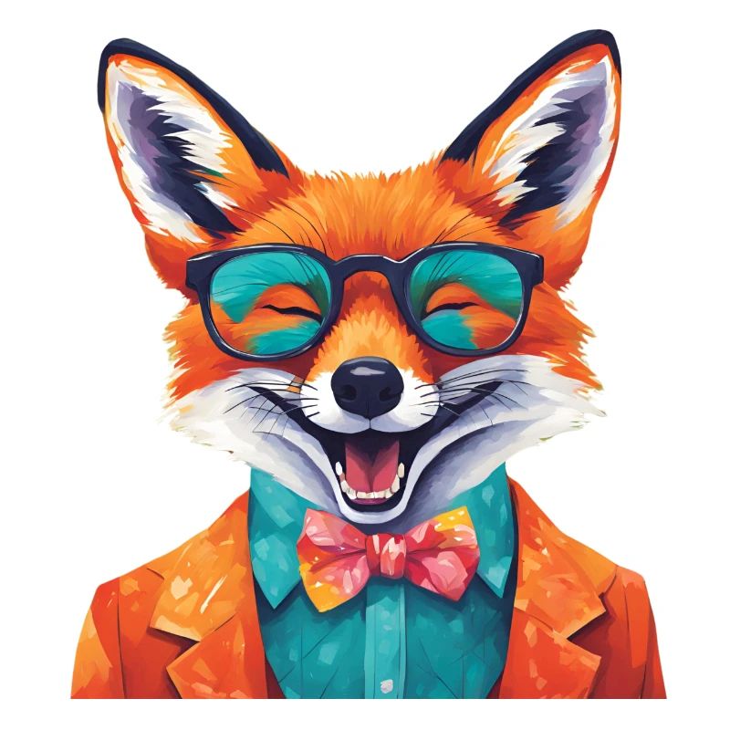 Vibrant Fox in Stylish Attire
