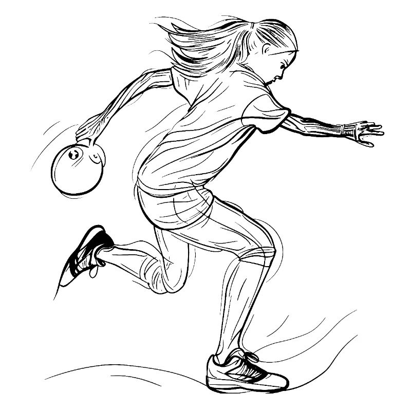 Dessin d’une joueuse melon