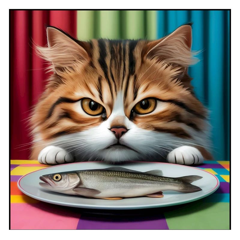 Cat with fish