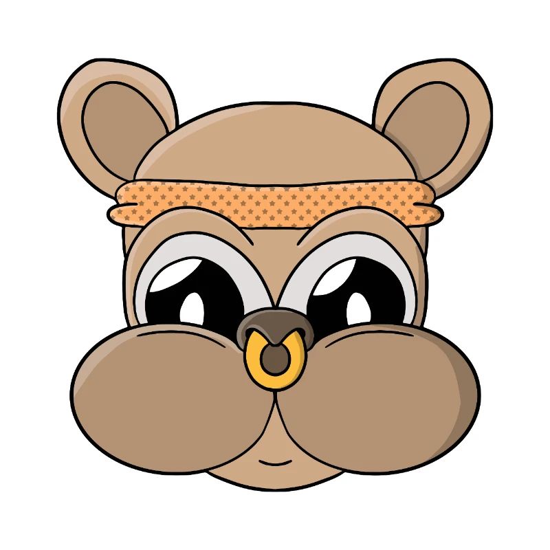 Süßer Bär mit Piercing