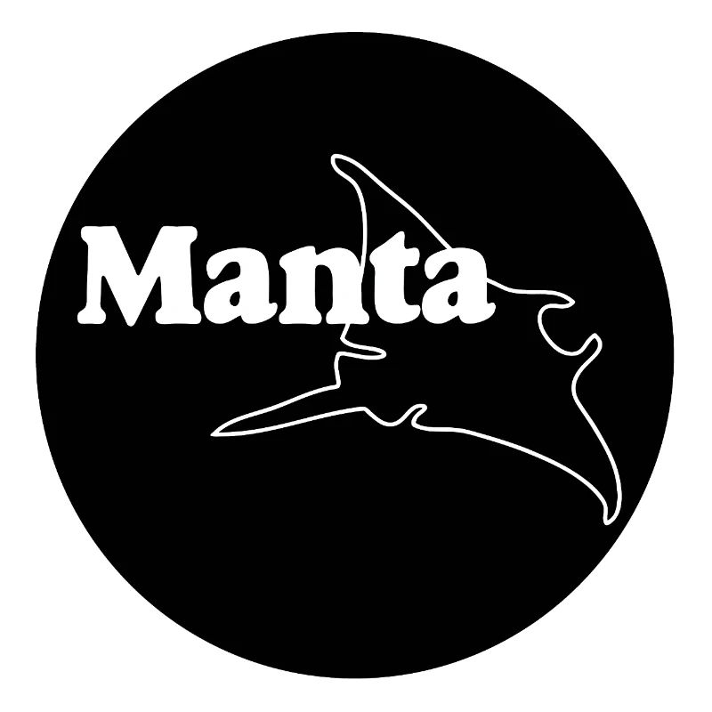 Rochen , Mantarochen , Manta Button , Aufkleber