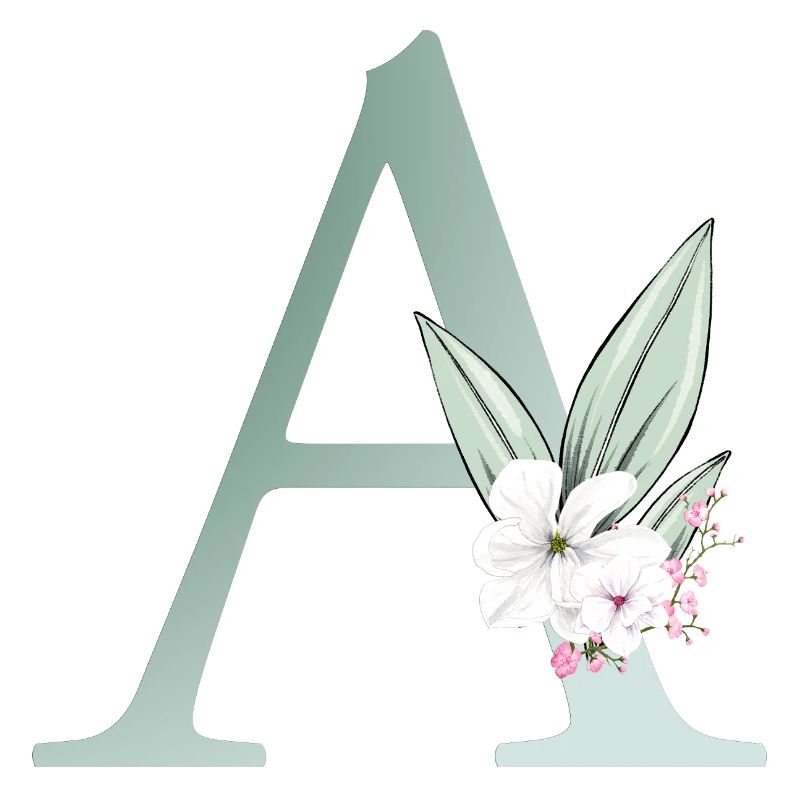 A Monogram, Floral, Personalizable