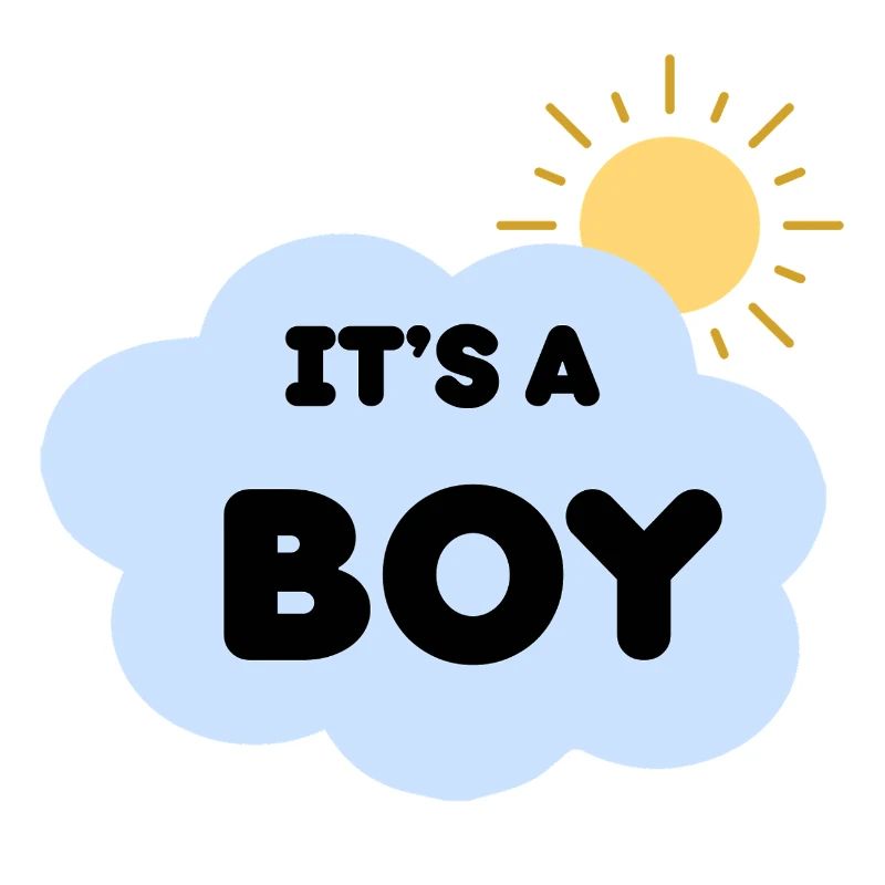 Annonce Naissance Garçon Nuage Soleil it's a Boy