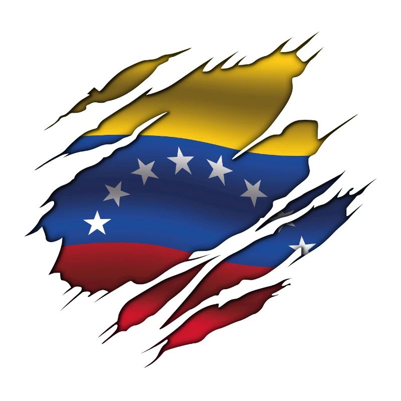 Drapeau du Venezuela - Venezuela - Drapeau déchiré