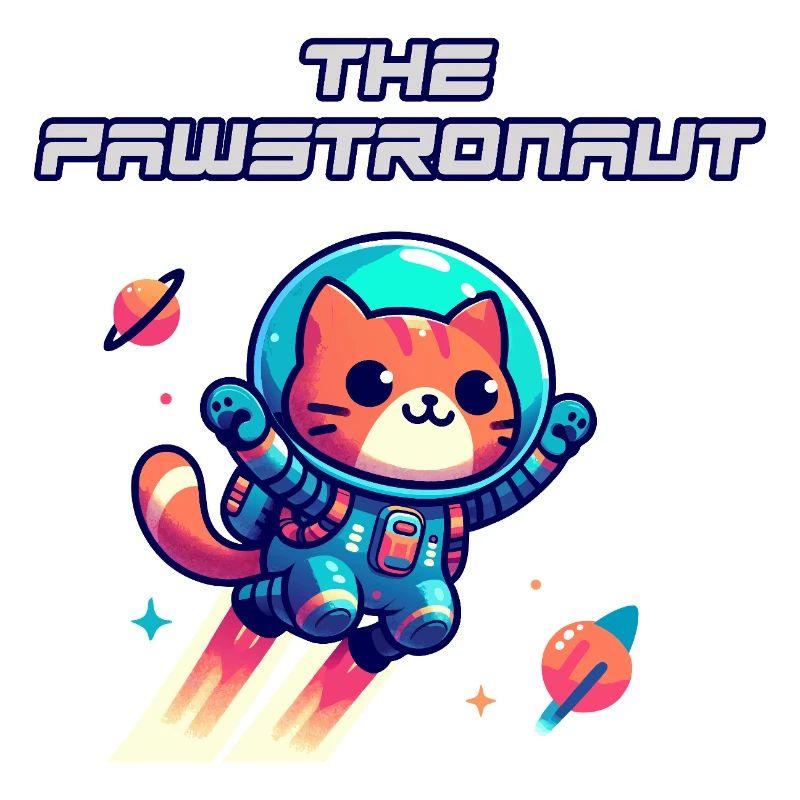 L’astronaute Cat dans l’espace