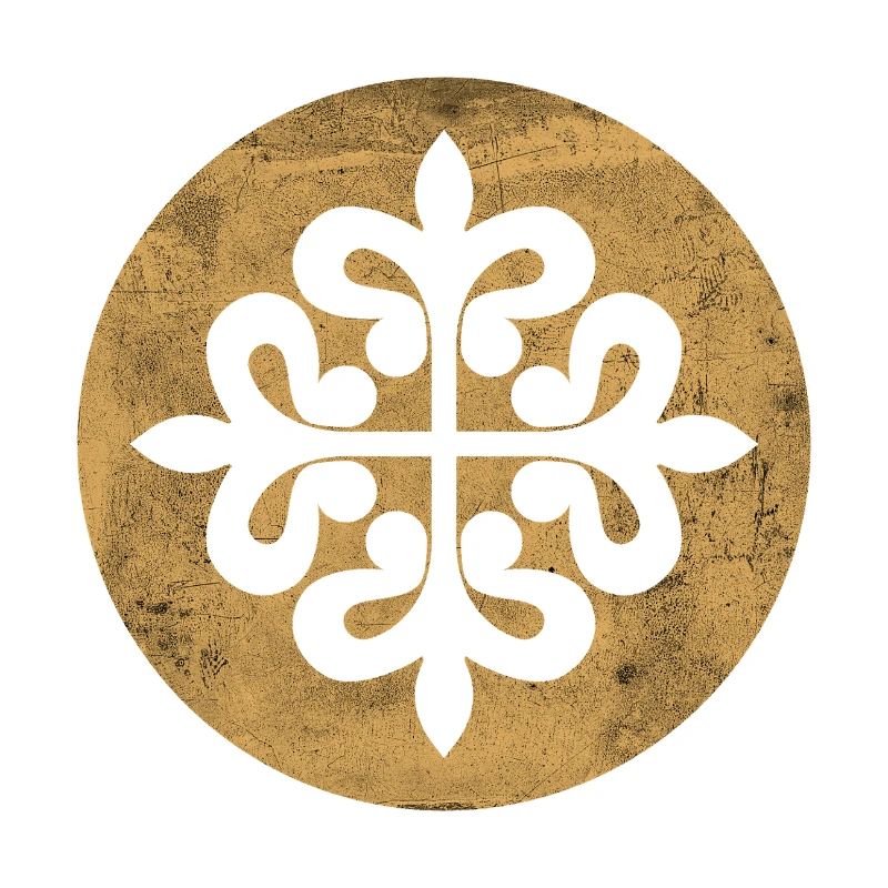 Croix d’Alcantara dans un cercle doré