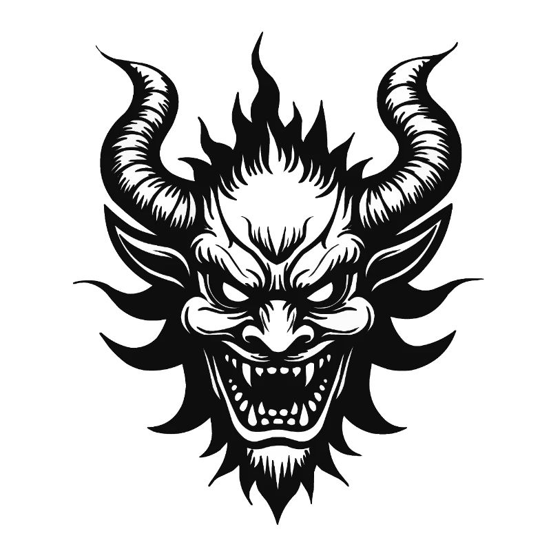 Devil Hannya – Dämonen Maske im japanischen Stil