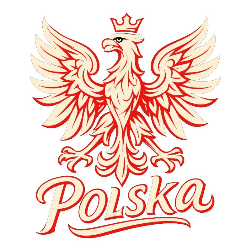 Pologne Polska Aigle Drapeau Drapeau Graphique Cadeau