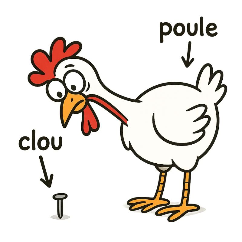 hen finding a nail