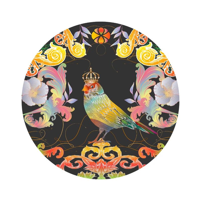 Imaginative Bird with Crown & Ornaments