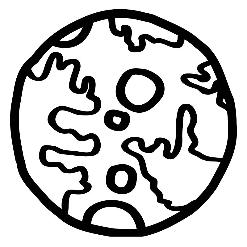 Planète Space Doodle Simple