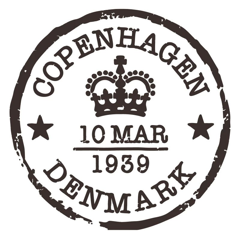 Vintage Copenhague Danemark Cachet de la poste