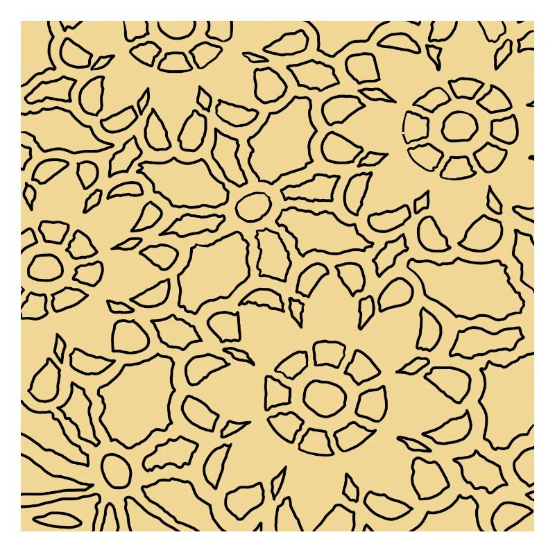 Geometric floral pattern for embroidery fabrics