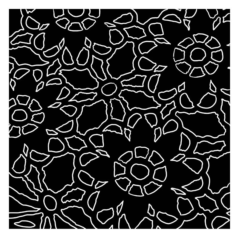 Ingenious Floral Pattern White Black Lace