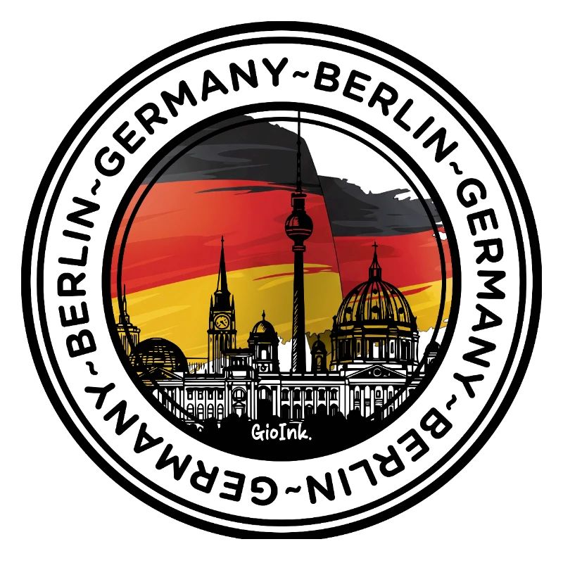 Horizon de Berlin aux couleurs du drapeau allemand