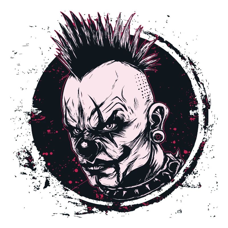 clown mohawk effrayant