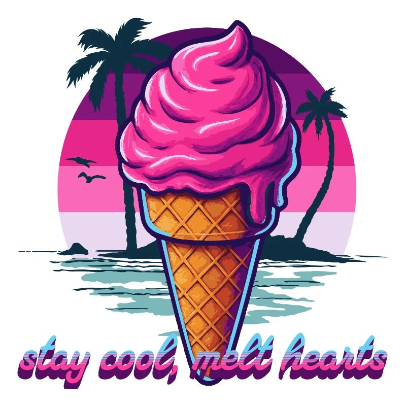 Pink Eiscreme Sunset Design