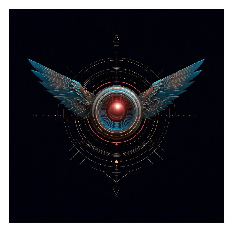 Futuristisches Winged Emblem – Techno Vision