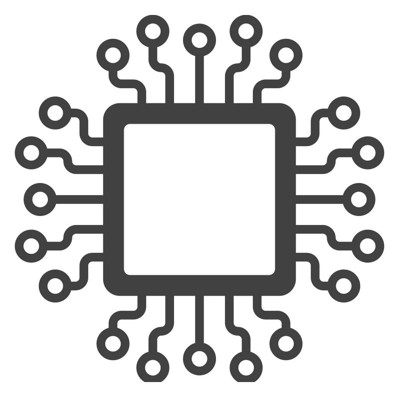 Logo de l’icône du circuit de micropuce