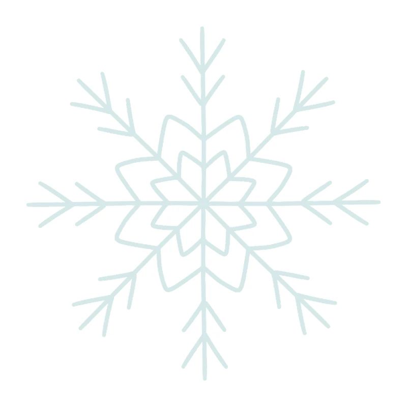 Conception artistique complexe de ligne de flocon de neige