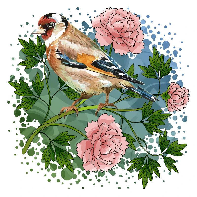 Bunter Vogel