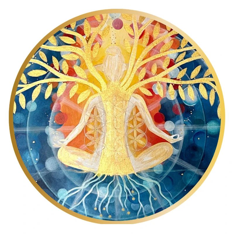 Lebendige Baum-Meditation Illustration
