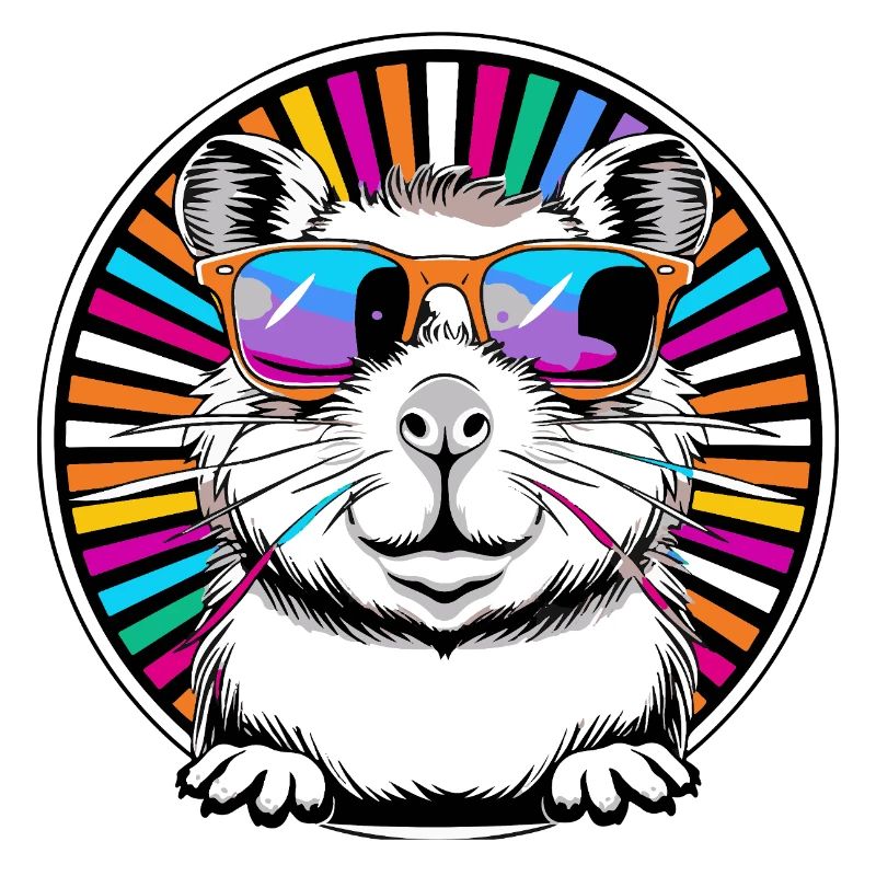 Cooler Hamster mit Sonnenbrille