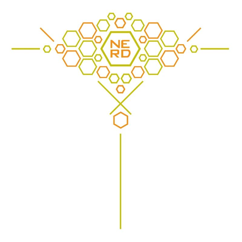 Nerd Hex Muster Gradient