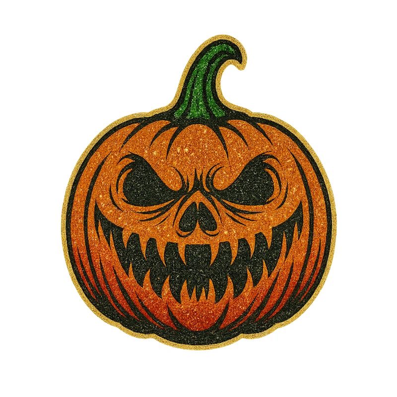 Grim Glowing Halloween Pumpkin