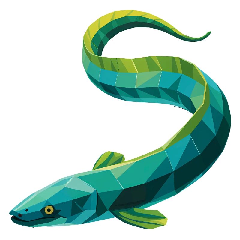 Eel - Cool Low Poly Logo