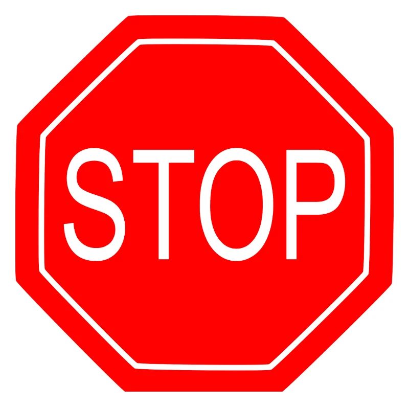 Stop Sign Bold Graphic Print