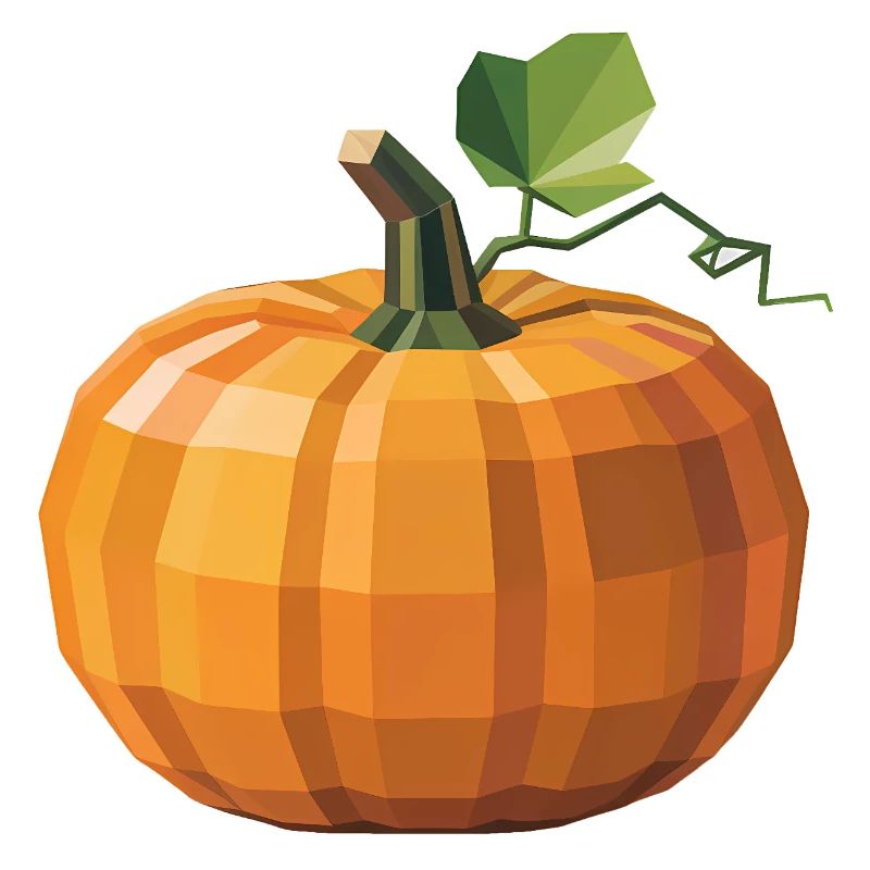 Pumpkin - Cool Low Poly Logo