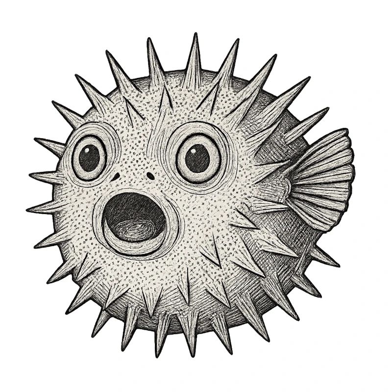 Spiny Fish Surprise Puffer Fish