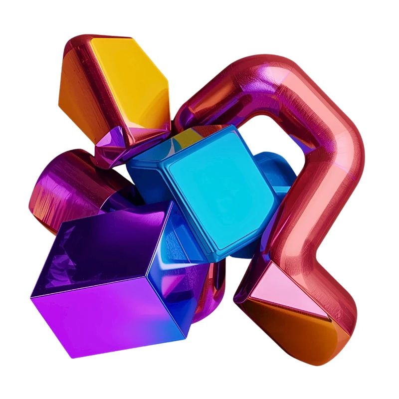 Abstrait 3D Géométrie Formes Coloré