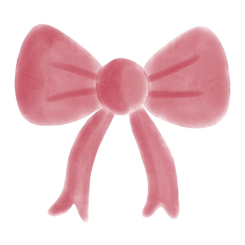 Pastel Pink Watercolor Bow