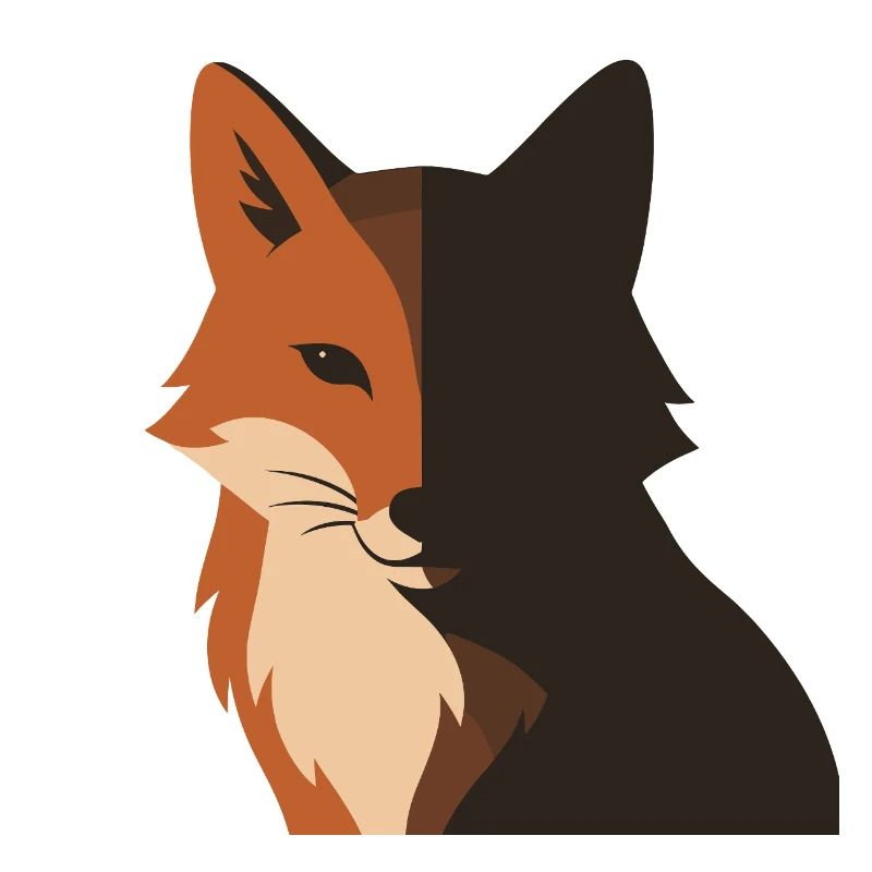 Red Fox Shadow Face Forest Nature Silhouette