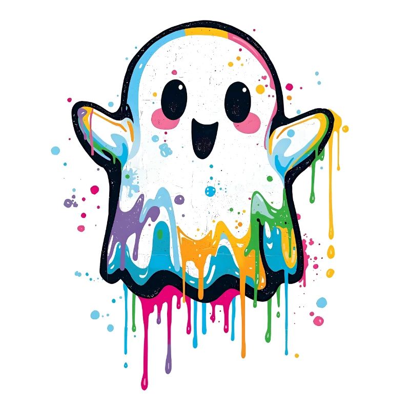 Bunter Graffiti Geist – Süß & Halloween Style